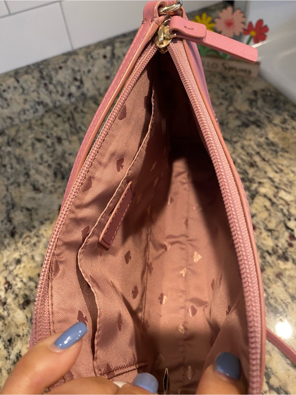 Kate Spade Pink Glitter Crossbody Bag - Picture 7 of 9